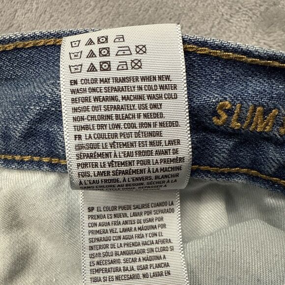 American Eagle Men’s 28x28 Slim Straight Jeans Light Wash 100% Cotton - Picture 8 of 10